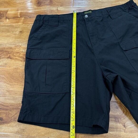 BOULDER CREEK Men's Black Side Elastic Ripstop Cargo knee Shorts Size 46 BIG NEW - Picture 7 of 16